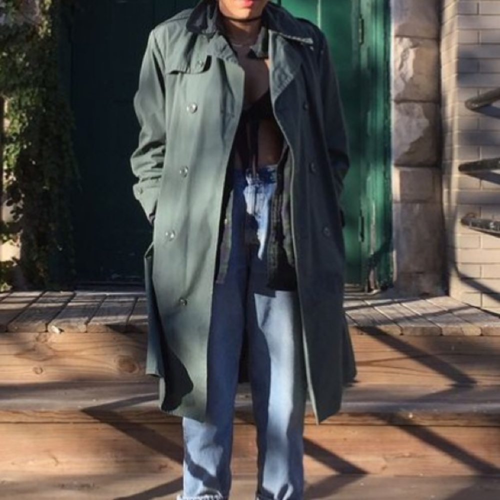 Vintage Army Rain Coat
